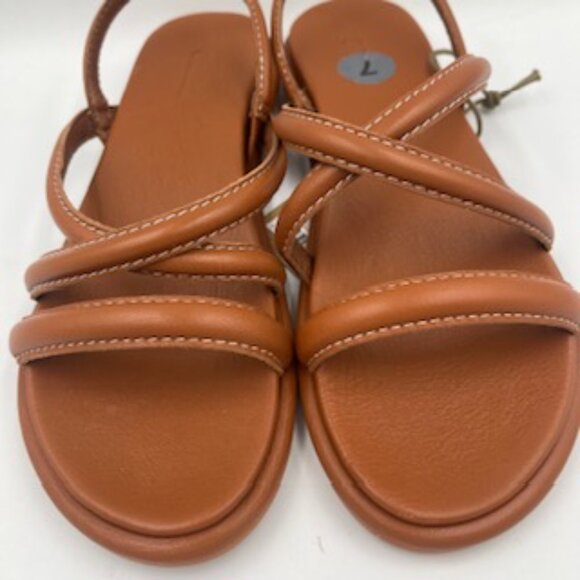 NEW Olukai Tiare Sandals Women’s Size 7 Fox Brown Leather Strappy Slip On NWT - Picture 11 of 13